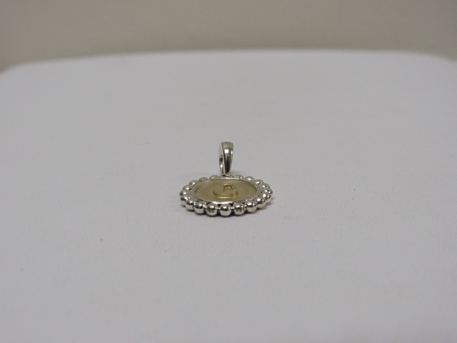 Designer LAGOS S/S 18K Signature Caviar “c” Pendant