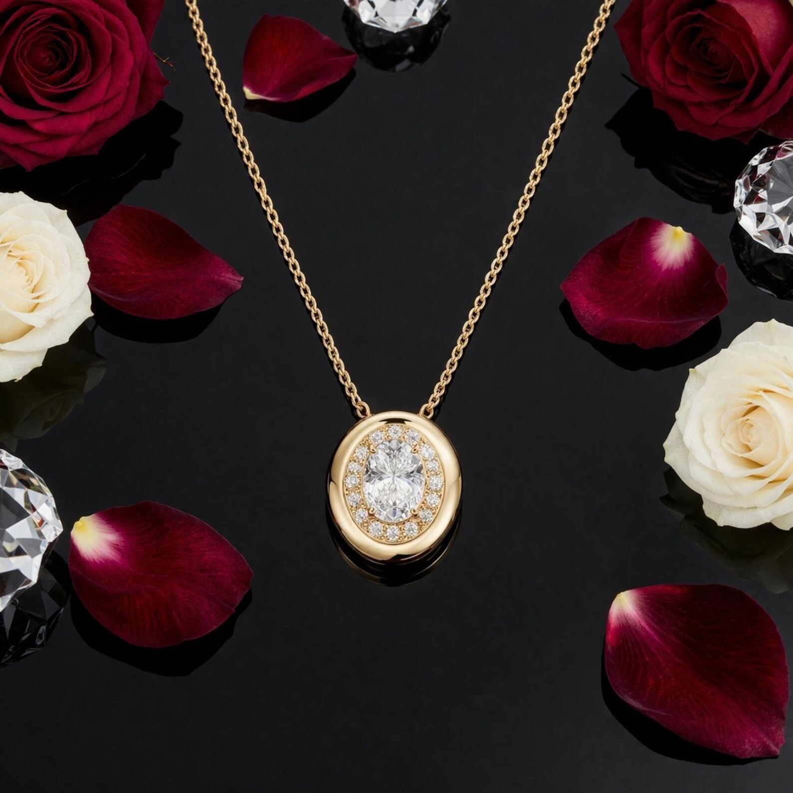 Vermeil Choker Necklace with 2ct GRA Certified Moissanite – Mother’s Day Gift