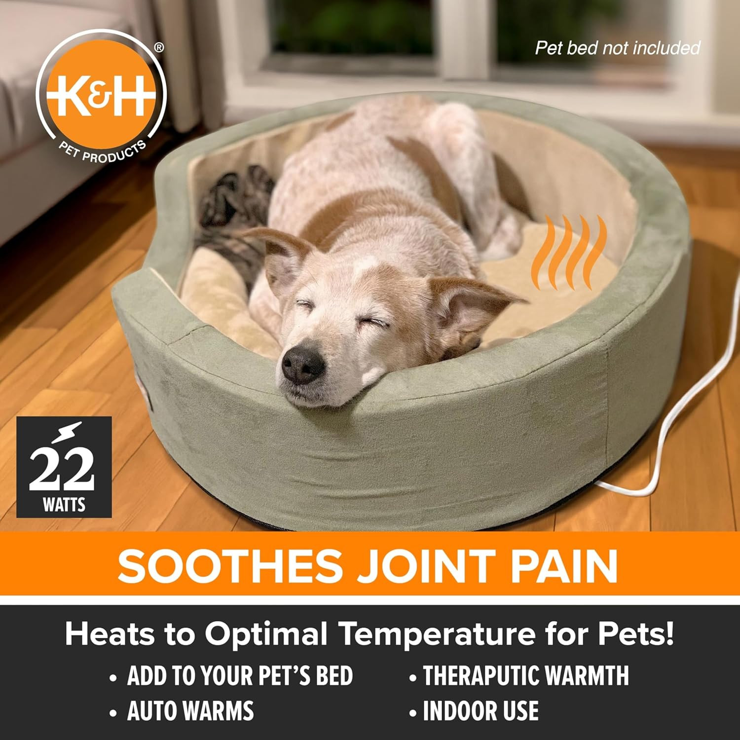 Pet Bed Warmer, Turn Any Pet Bed into a Heated Cat or Dog Bed, Waterproof Indoor