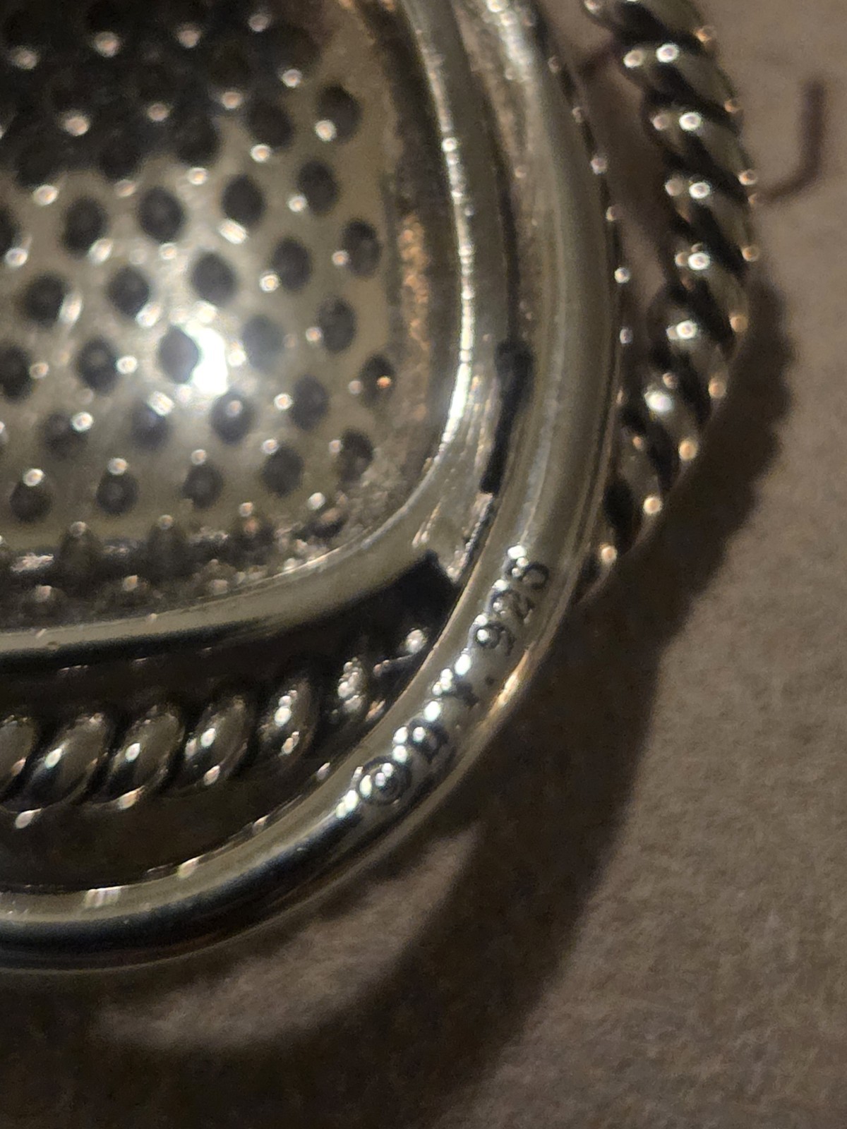 David Yurman Sterling Silver 32mm Infinity 22″ Necklace with Diamonds