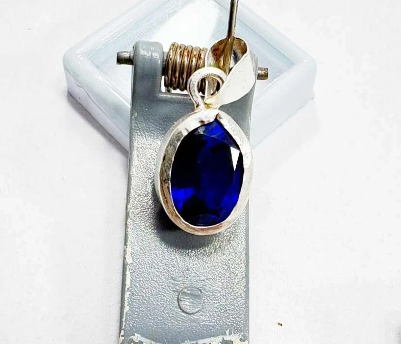 Natural Blue Sapphire Pendant 19.45Ct Necklace Pendant Gemstone 8