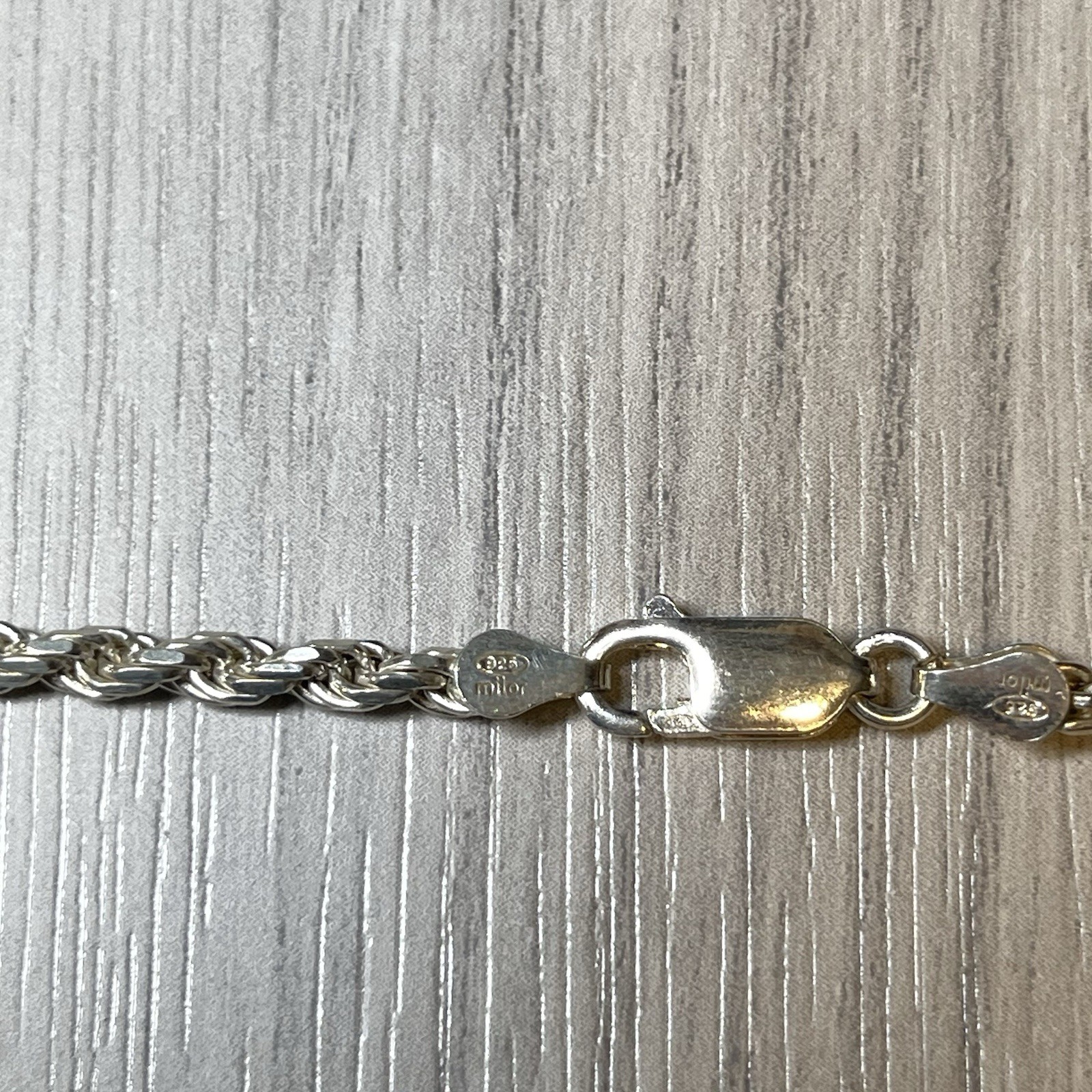 Sterling Silver Necklace 48” MILOR Double Link Rope Chain Made In Italy 46.77g