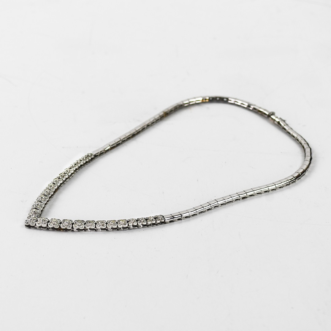 18K White Gold Diamond Necklace 2.00ct