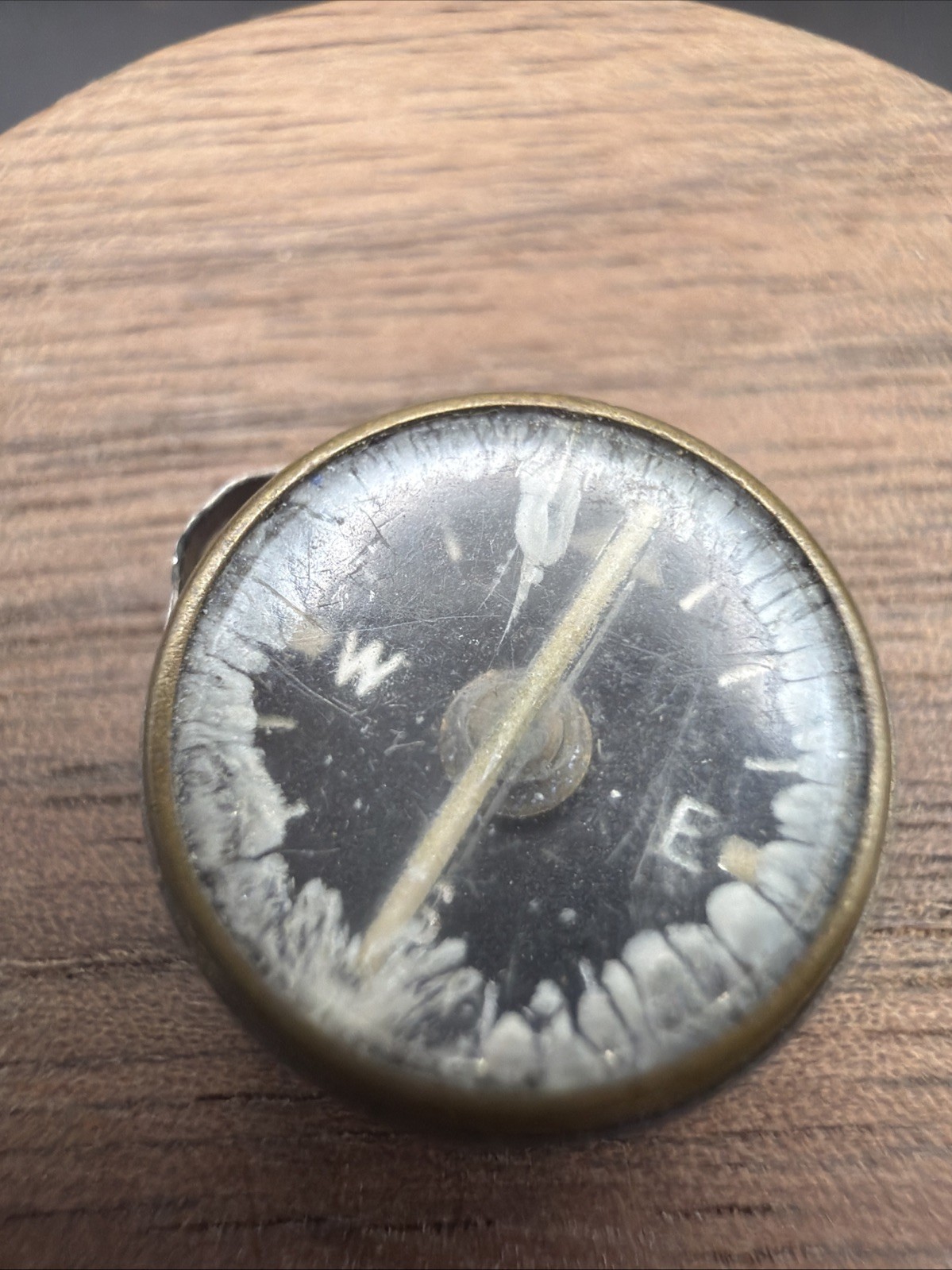 Vintage Sterling Working Compass Charm Pendant Nautical Travel Jewelry (401)
