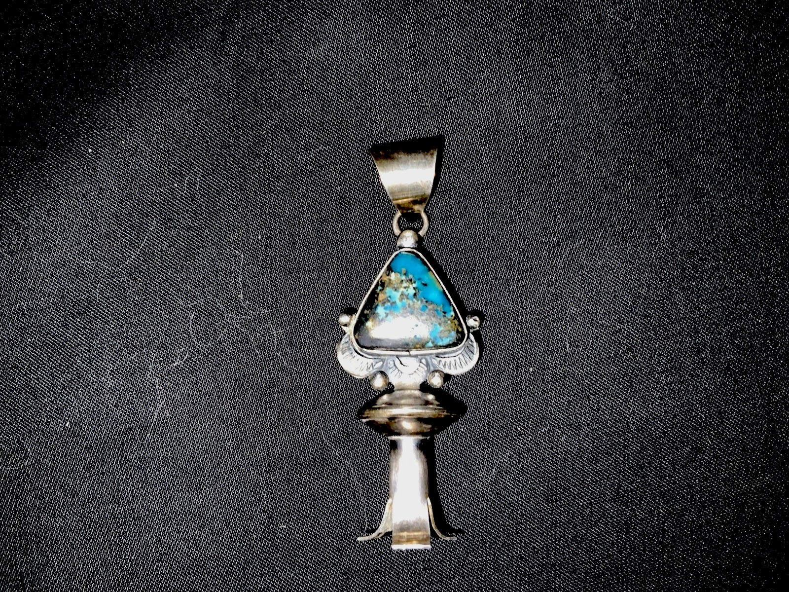 Sterling Silver/925 Large Blue Moon Squash Pendant Large Bail