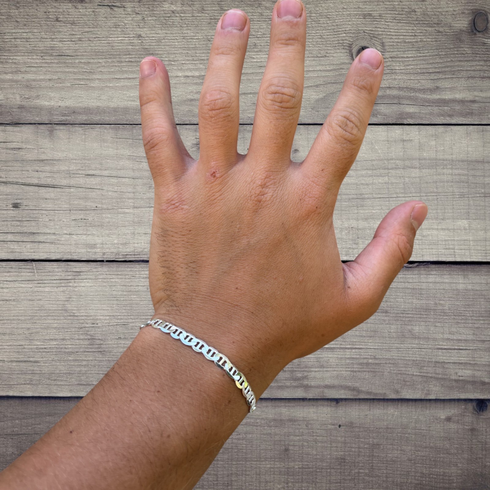 5mm Mariner Link Bracelet – Real Solid 925 Sterling Silver Or 14k Gold Vermeil