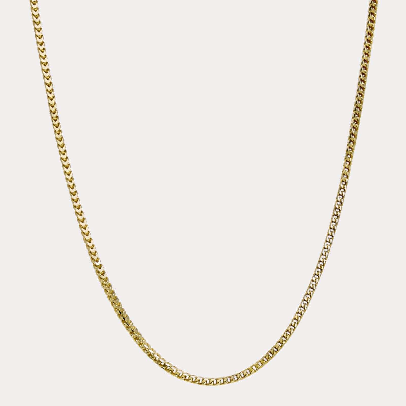 4mm Franco Chain Necklace – Real Solid 925 Sterling Silver Or 14k Gold Vermeil