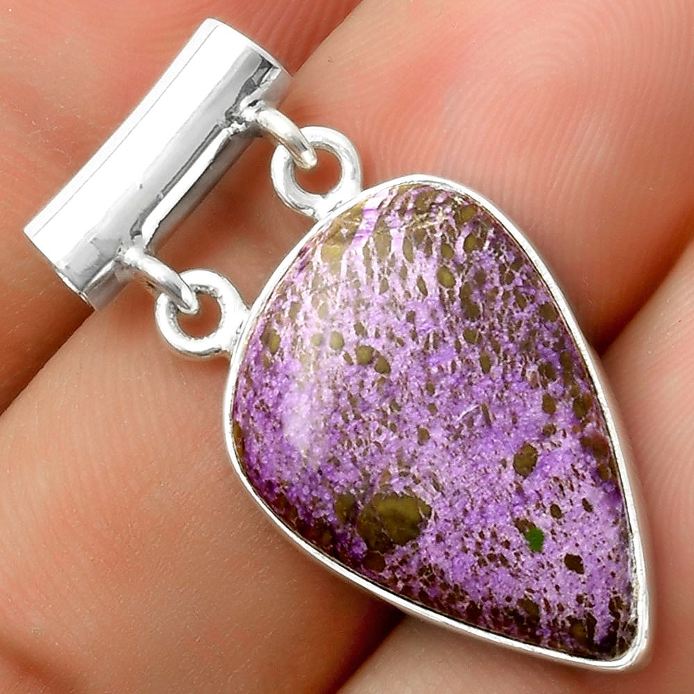 Natural Purpurite – South Africa 925 Sterling Silver Pendant Jewelry P-1198