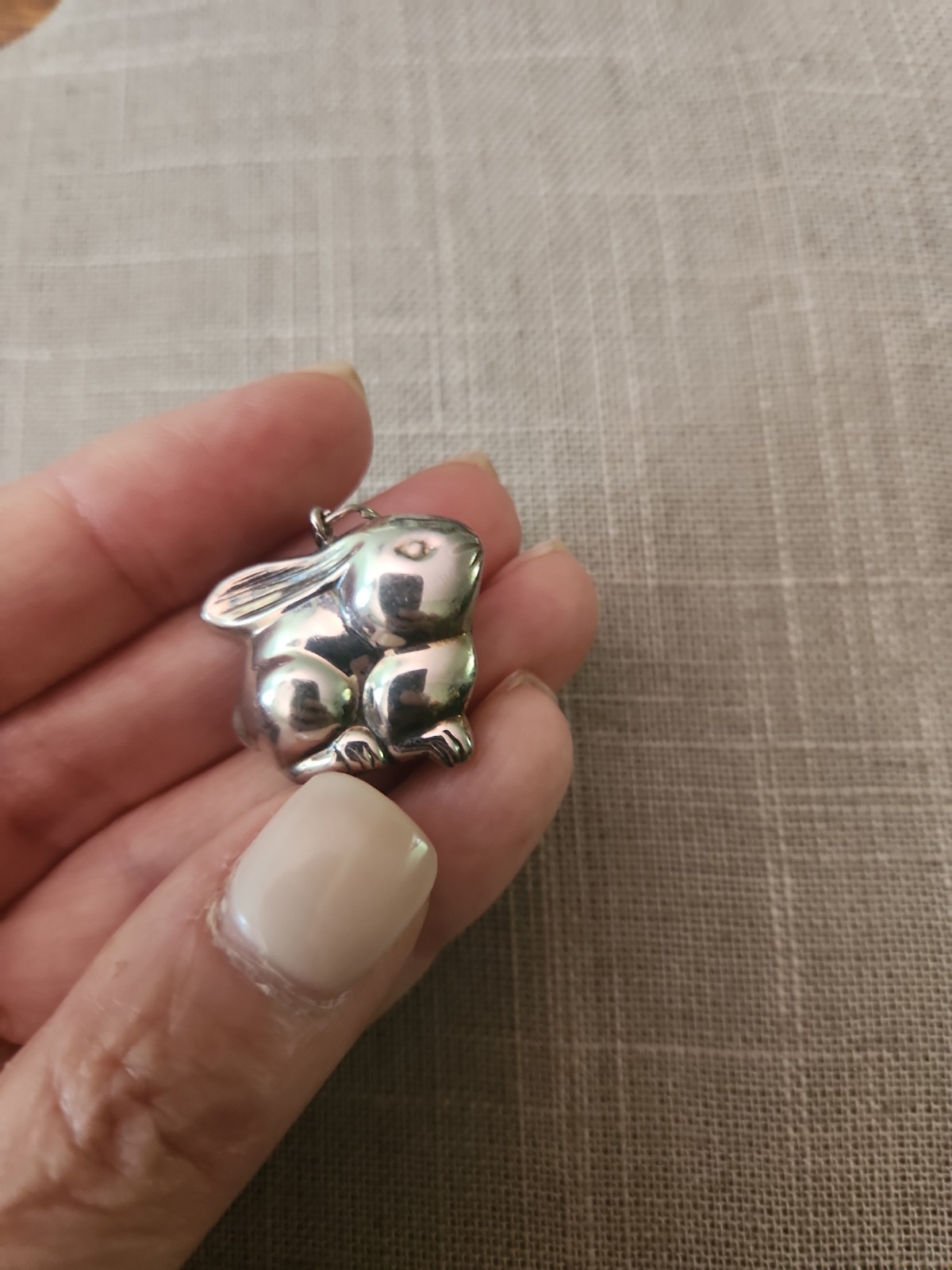 Electroform Sterling Silver Bunny Rabbit Pendant
