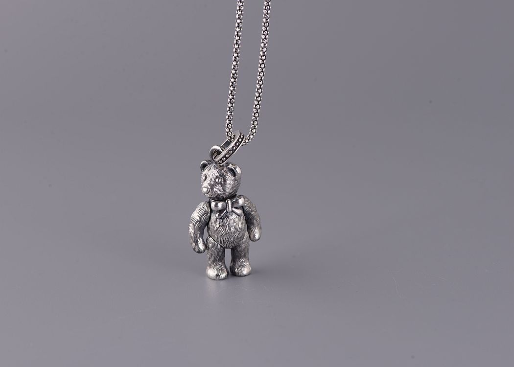 1PC S925 Sterling Silver ARTICULATED Pendant Movable Legs Heavy Charm 17g