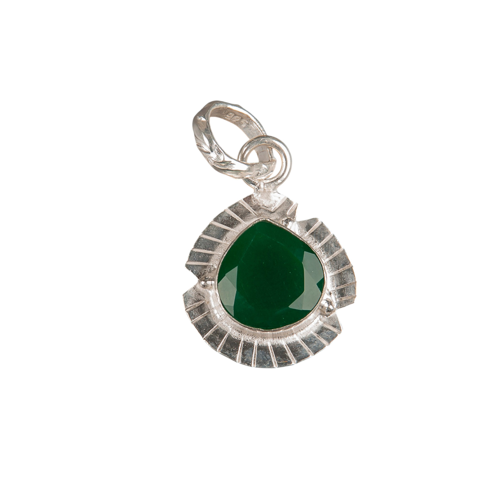 Green Onyx Gemstone 925 Sterling Silver Heart Shape Pendent 1.15″ Gift For Wife
