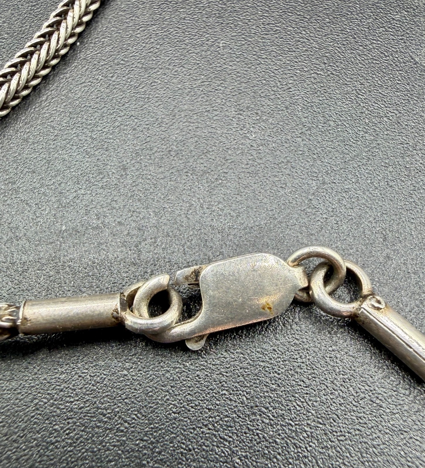 Sterling Silver 925 16” Wheat Spiga Chain Necklace – 12.1g