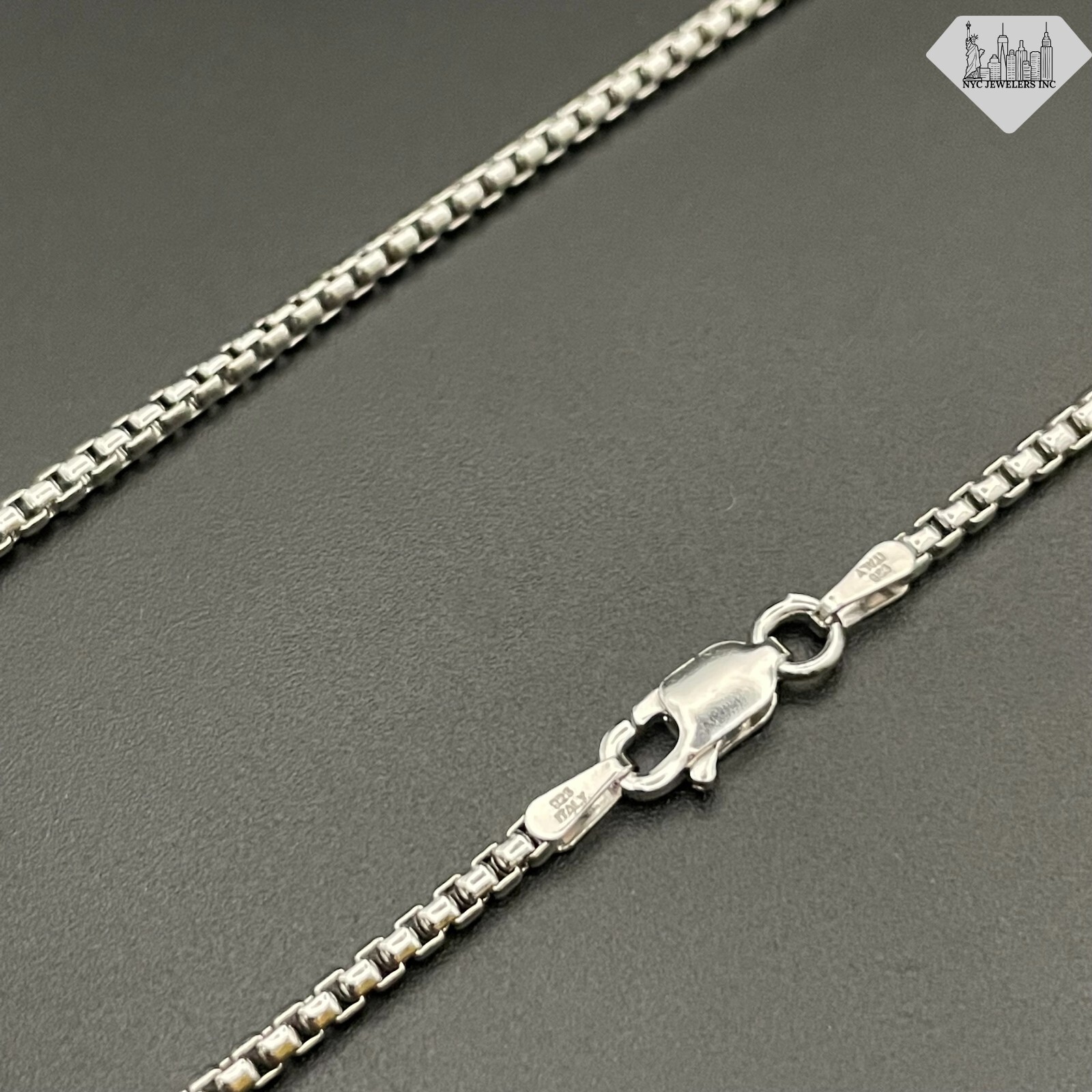 Solid Sterling Silver Rounded Box Link Chain Necklace 925 Silver Chain UNISEX
