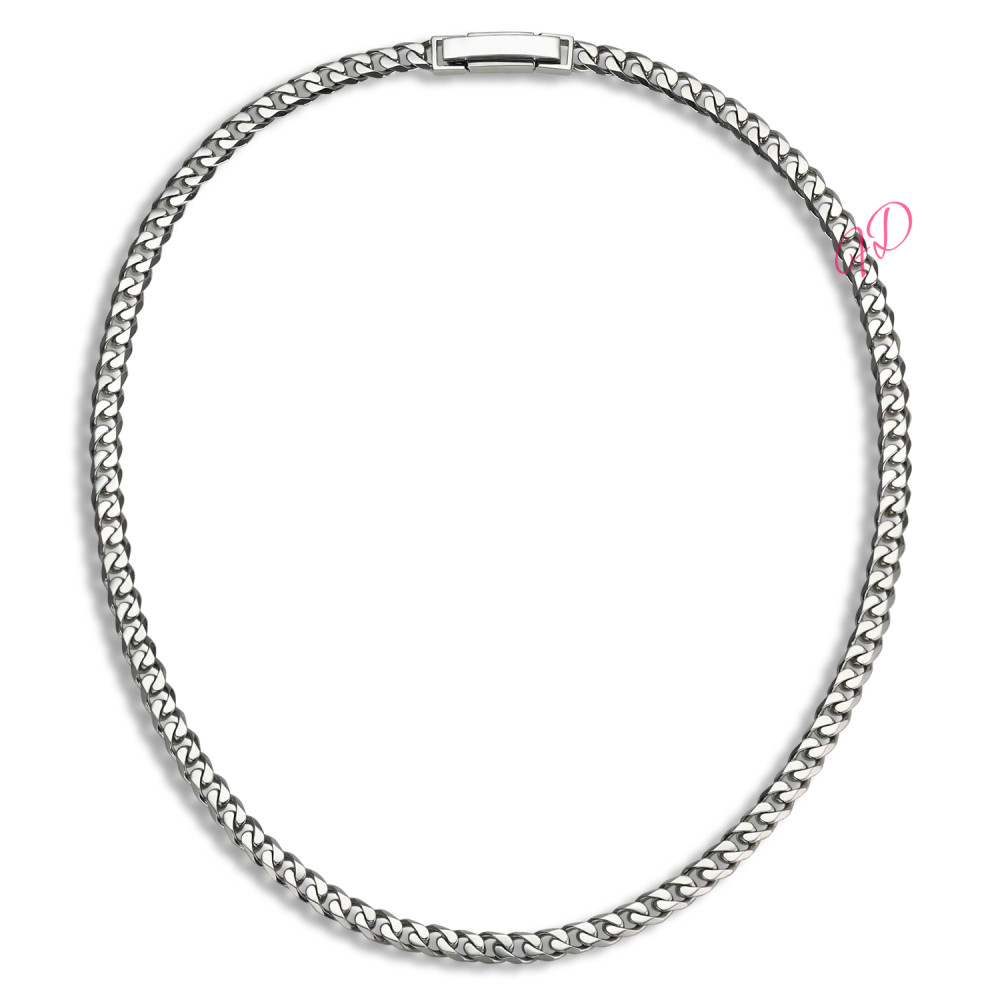 Width 6 MM 950 Platinum Mens Miami Cuban Chain Necklace Length 24 Inches