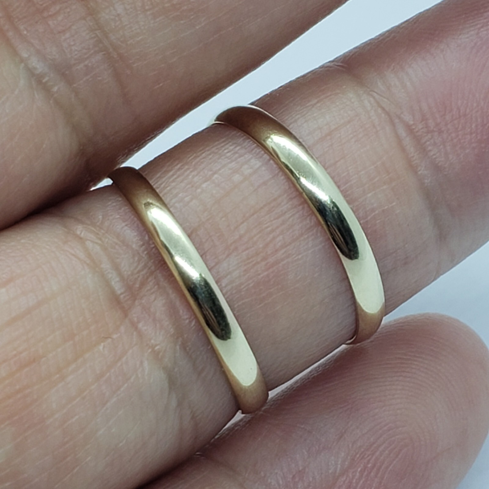 Authentic 10K Solid Yellow Gold Plain Knuckle Band Ring High Quality Sizes 2-7
