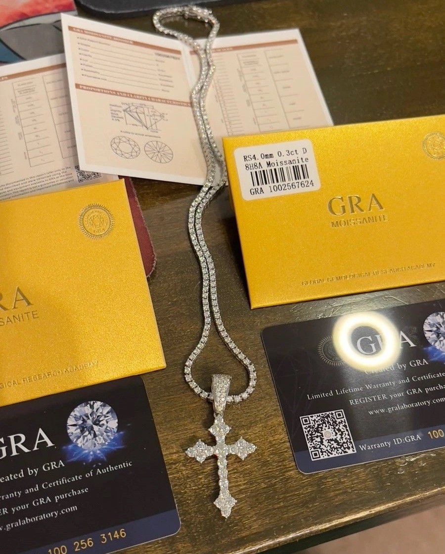 Cross Pendant & 2mm 18 Inch Tennis Chain 925 Silver