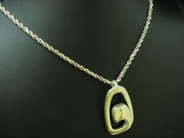 925 Sterling Silver Necklace & Pendant / Real Silver / 21.26 In / 0.95 Oz