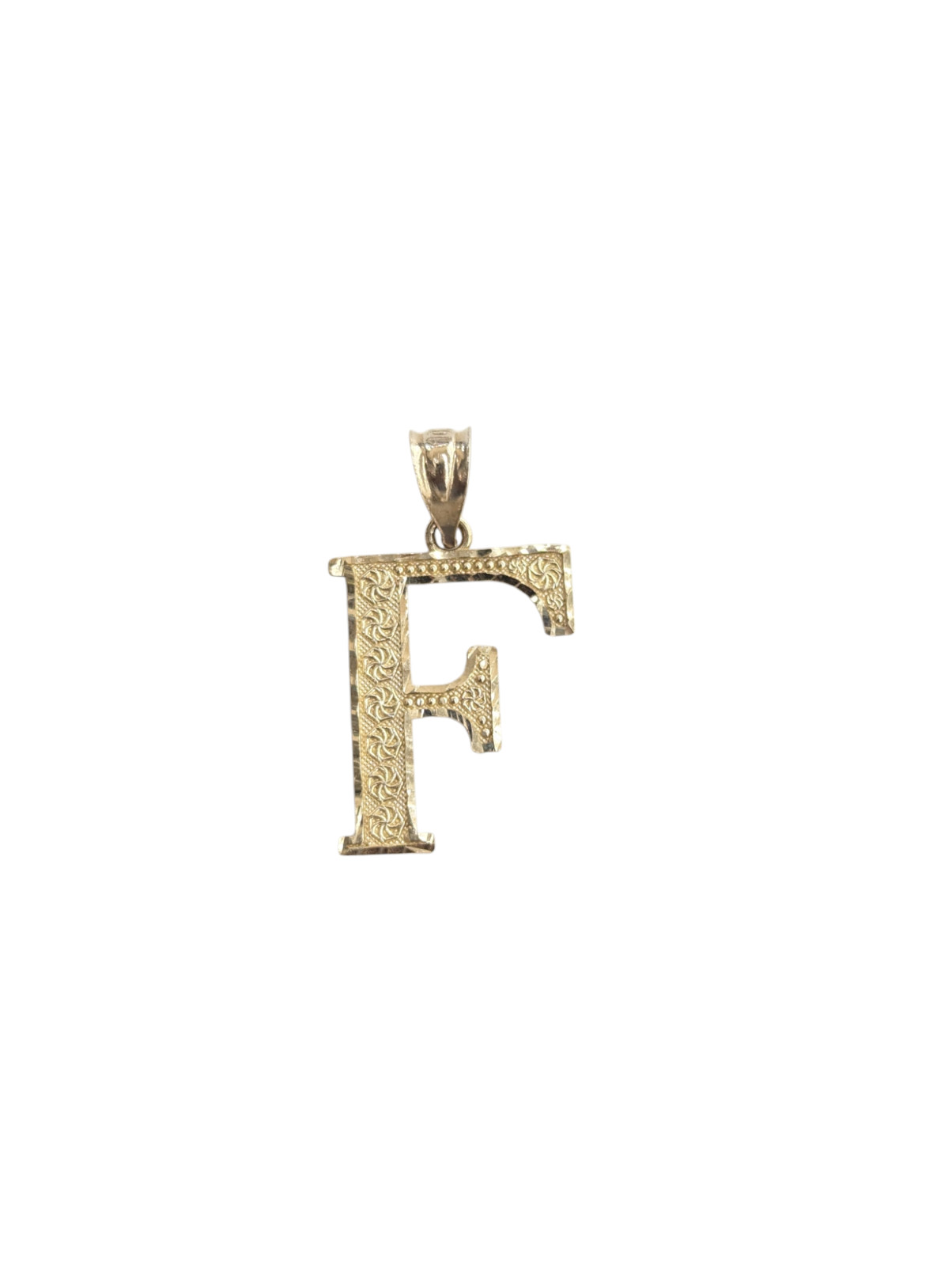 10kt Real Gold Block letter Initials A – Z Pendant For Men and Women