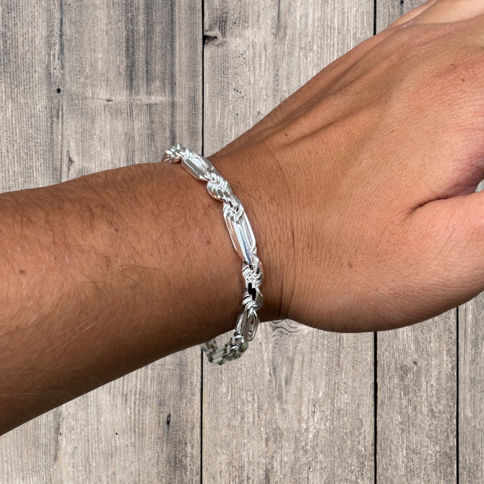 6mm Figarope Milano Bracelet – Solid 925 Sterling Silver Or 14k Gold Vermeil