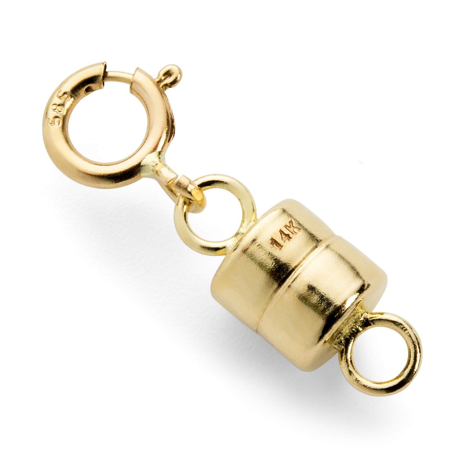 Solid 14K Gold Magnetic Clasp for Necklace, 4.5mm Thick, Elegant Jewelry Closure