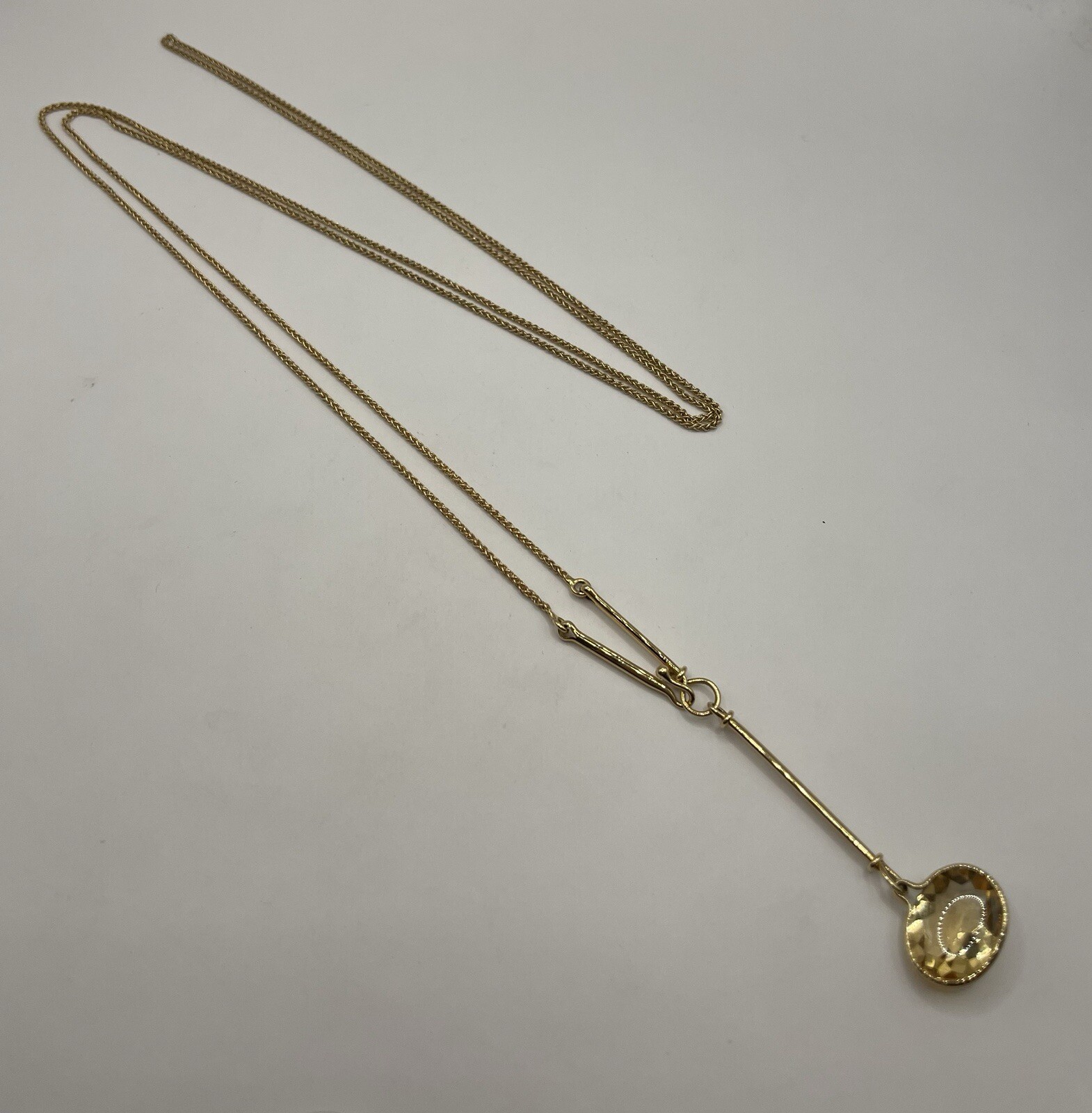 Georg Jensen 18ct Yellow Gold Citrine Savannah Pendant Vivianna Torun