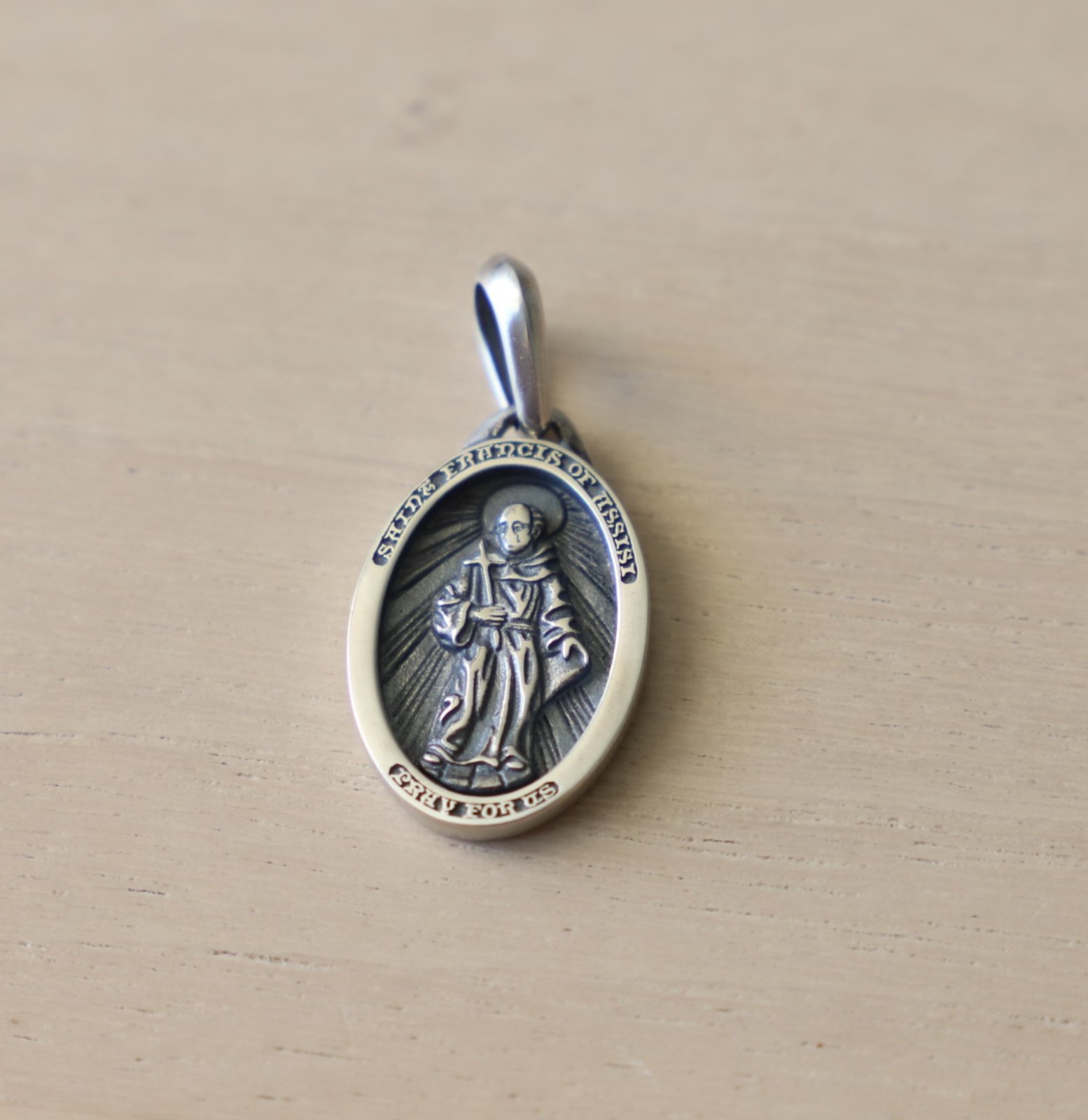 Men’s David Yurman Sterling Silver Saint Francis Amulet Pendant