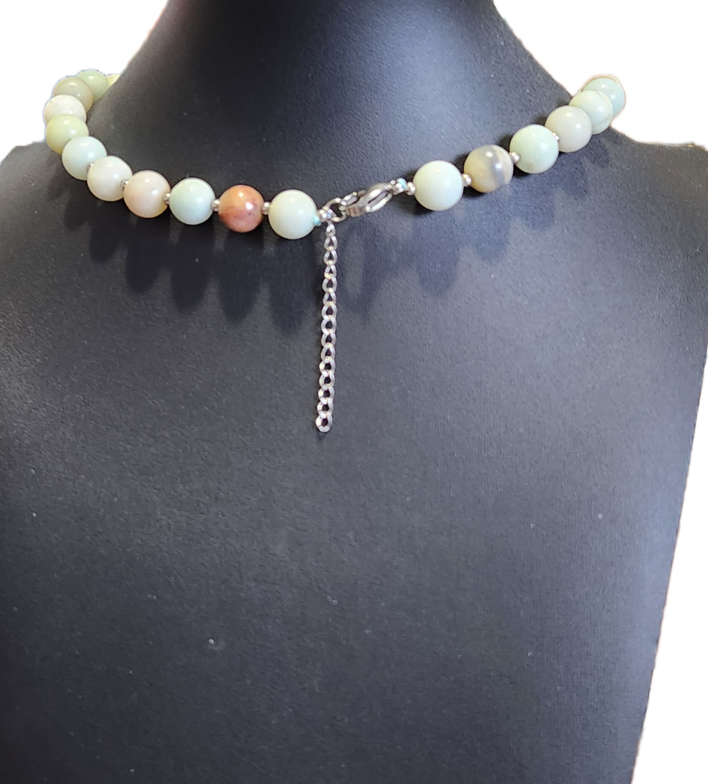 Amazonite Beaded Necklace -18 -20 in