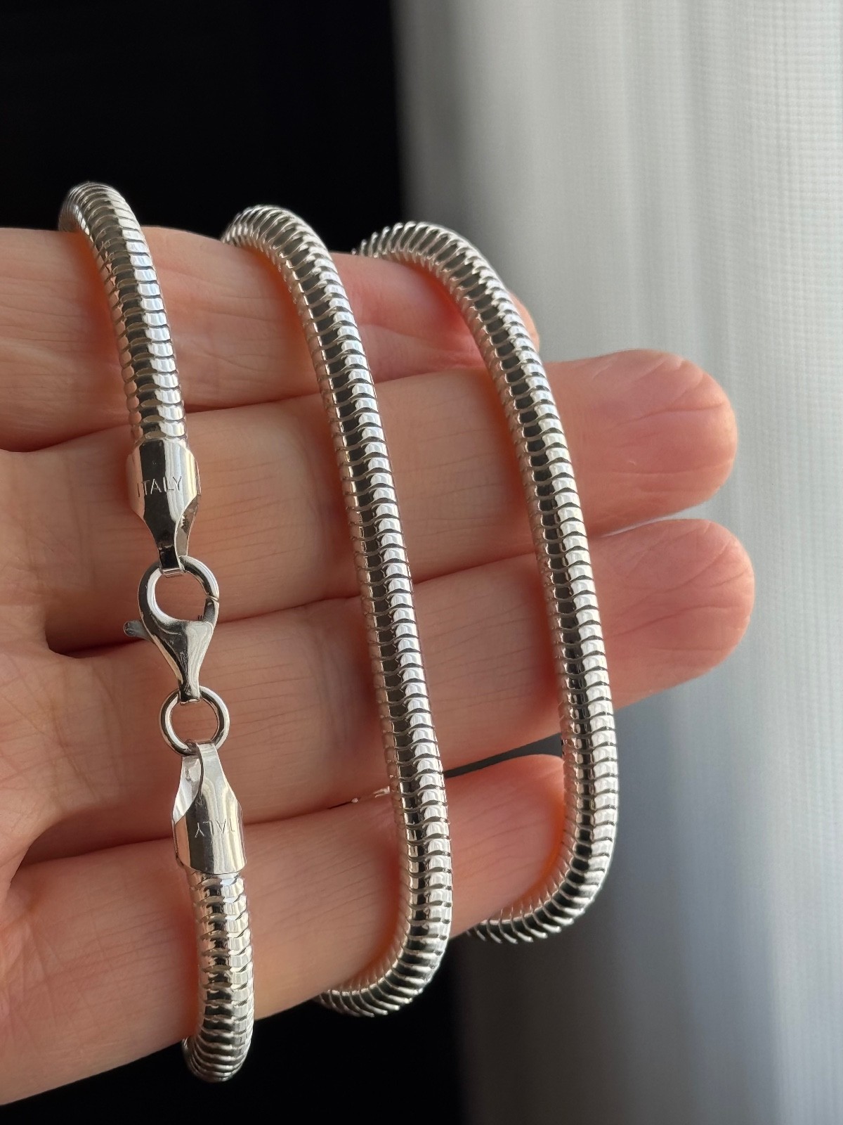 925 Sterling Silver (5MM) Snake Chain Polished
