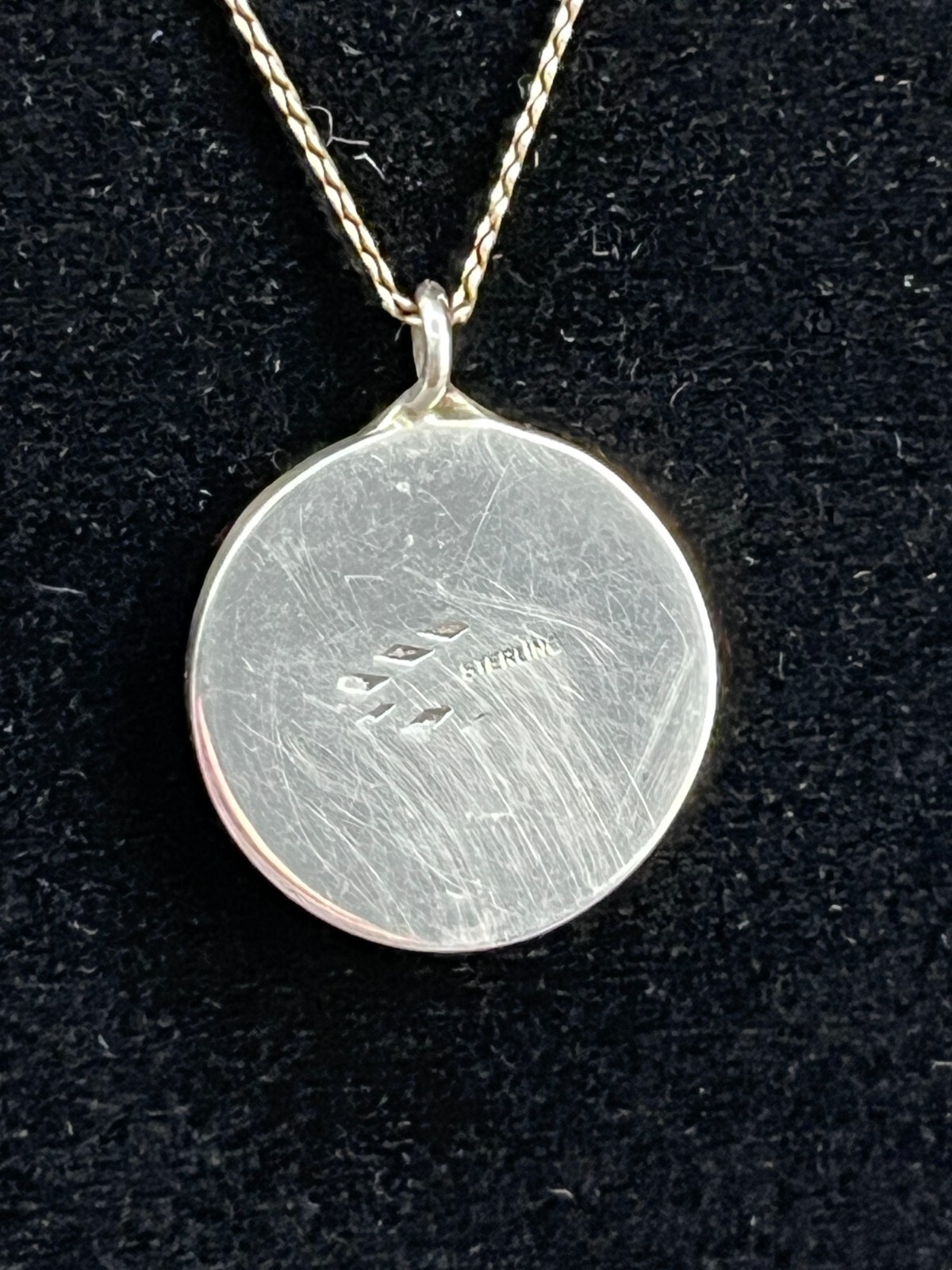Biggs Picture Jasper Sterling Silver Pendant 18″ Necklace (J)