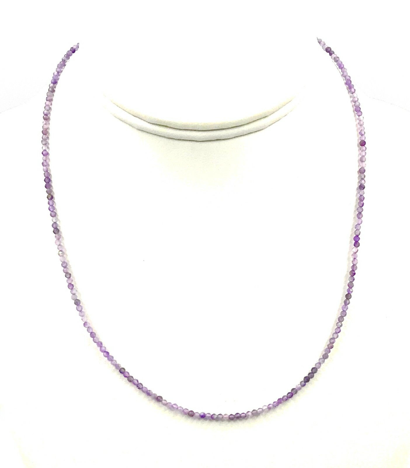 Genuine Amethyst Bead 925 Silver Necklace Jewelry Women Handmade USA SELLER
