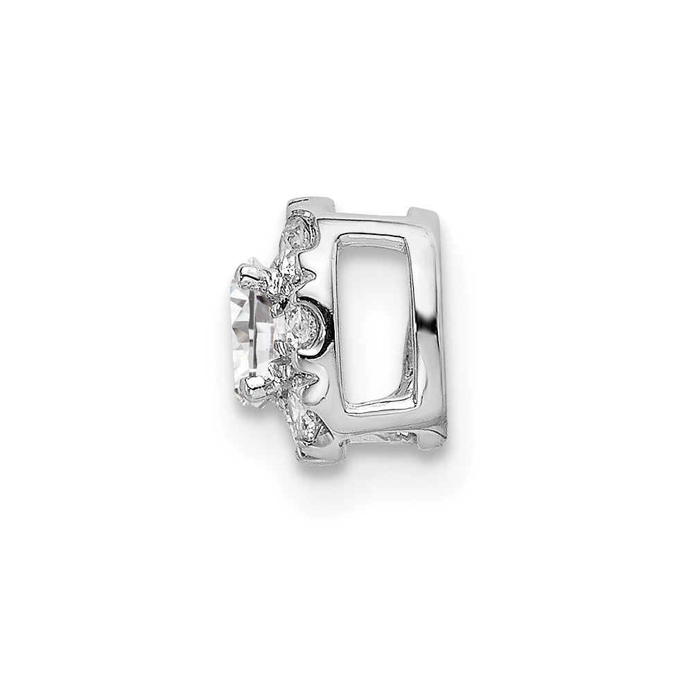 14k White Gold 1/3 Ct Cushion Lab Grown Diamond VS/SI+ G+ Fancy Halo Pendant