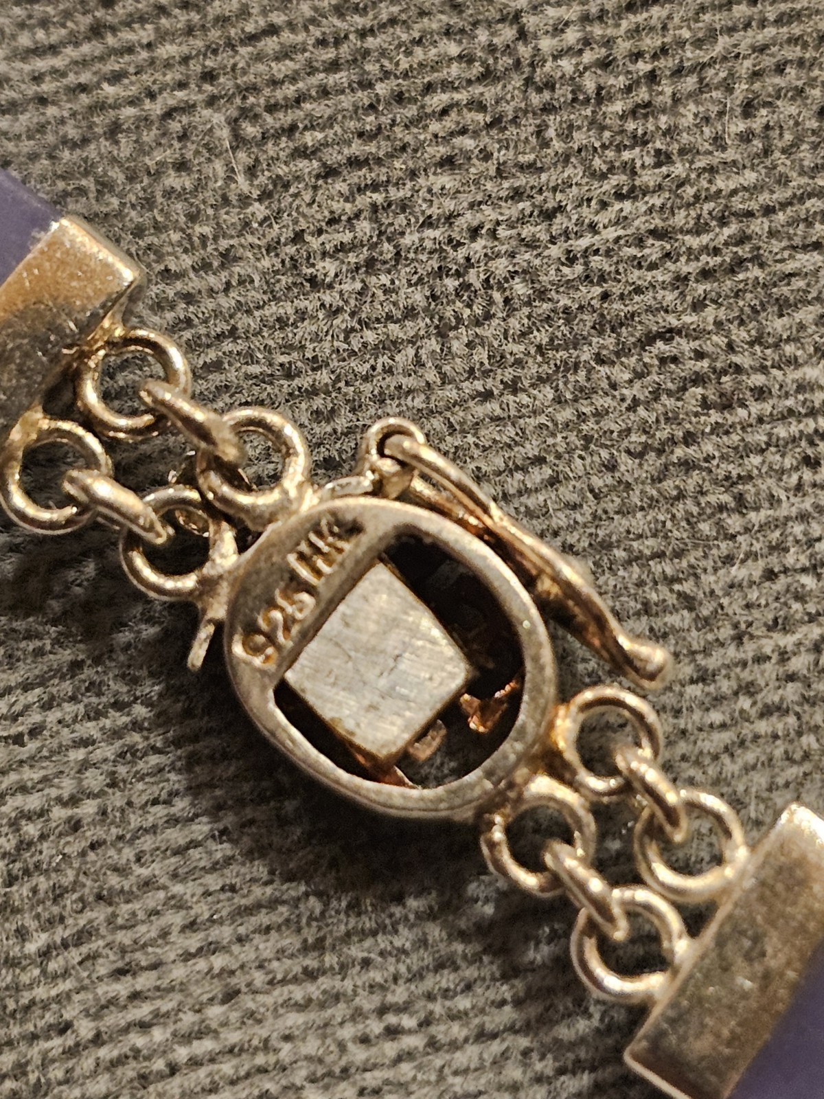 Vtg Lavender Jade Necklace, 925 Sterling, Chinese Shou Longevity Clasp, Choker.