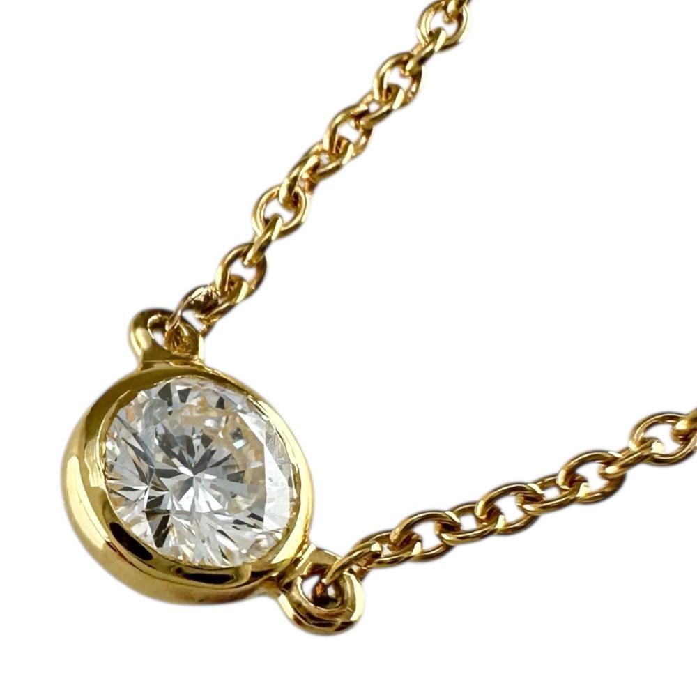 TIFFANY&Co. By the yard diamond Estimated 0.17ct Necklace K18YG yellow gold…