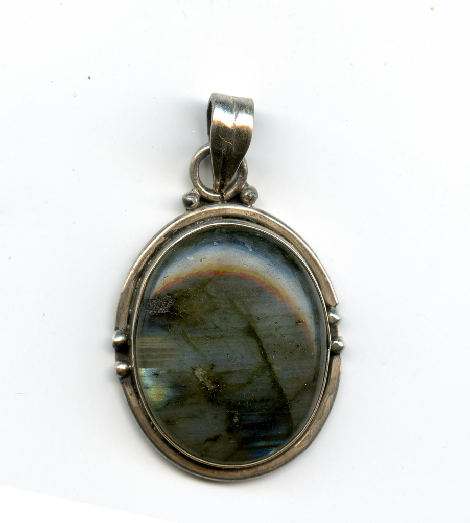 Labradorite Gemstone Pendant set in Sterling Silver 13gr 30×25 22515A