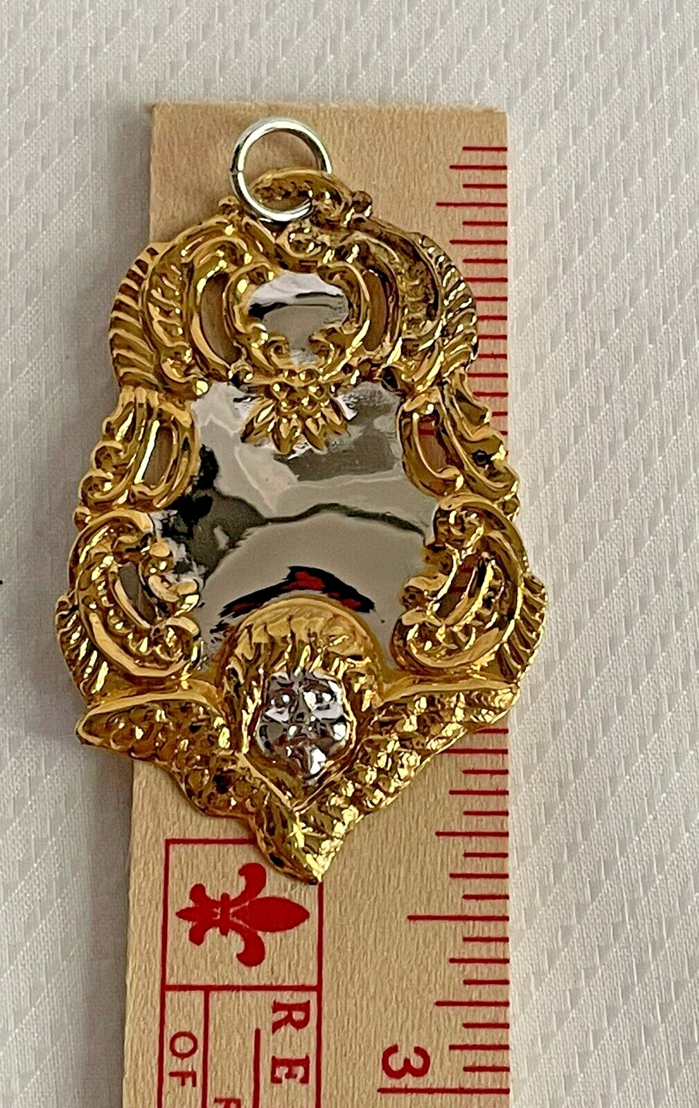 975 STERLING SILVER Vermeil Guardian Angel Cherub Cupid Pendant Memorial NEW