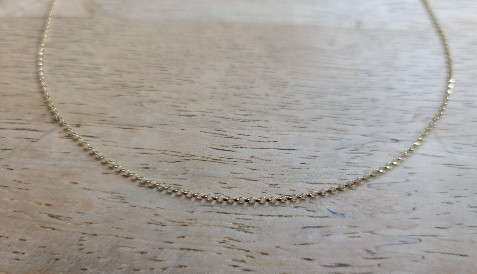 New 14k Solid Yellow Gold Cable Chain 19.5″ Necklace 1.4mm Signed CX 2.55g