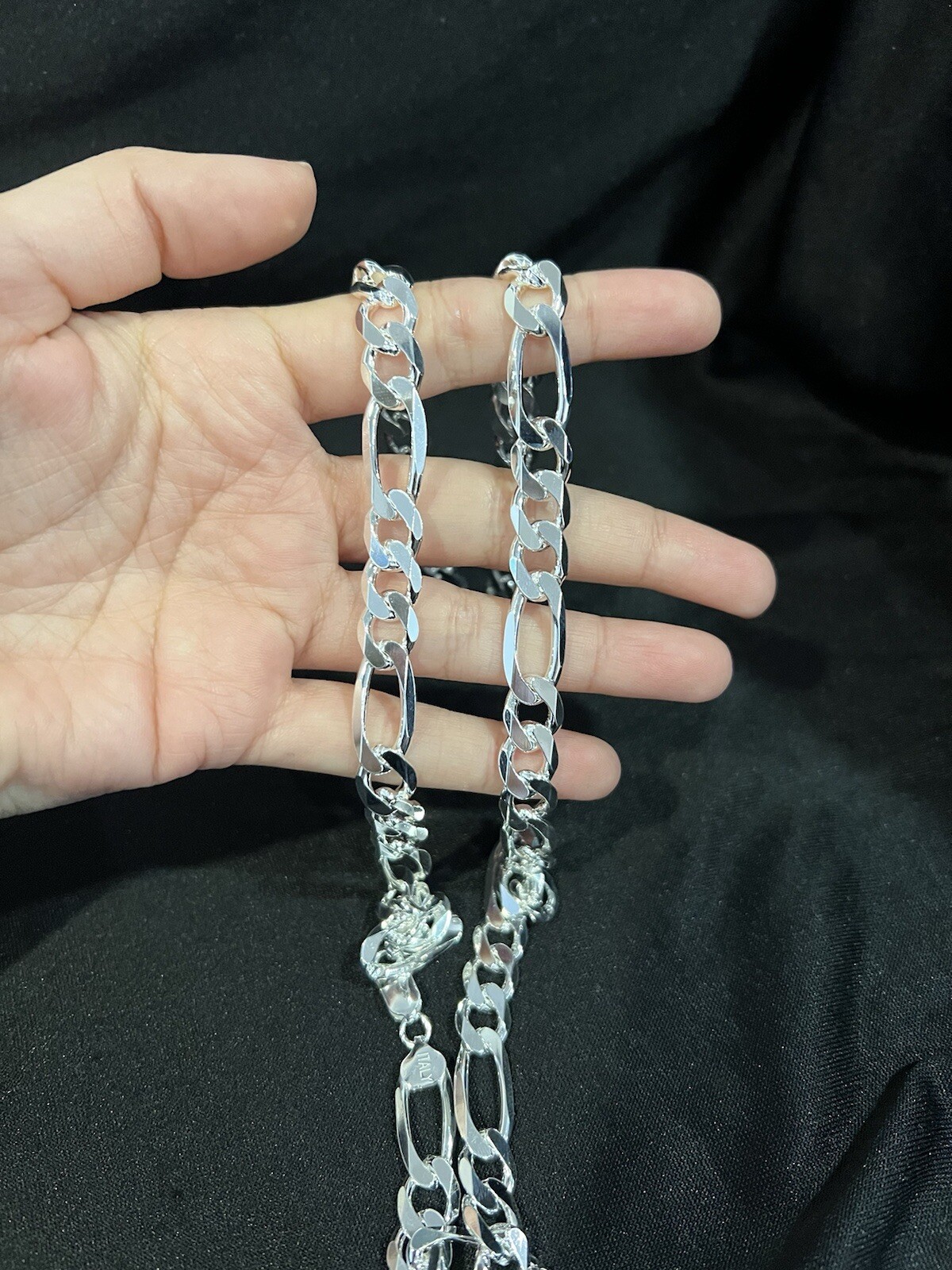 .925 Sterling Silver Men’s Male Hip Hop Thick Figaro Chain Necklace 30″ LONG