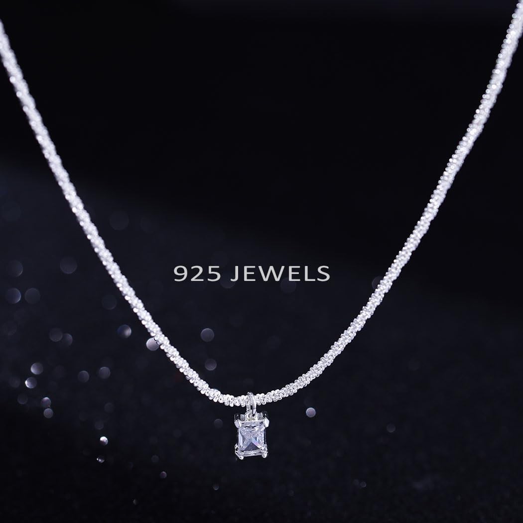 925 Sterling Silver Layered Necklace for Women Waterproof Cross Pendant Nec – 01