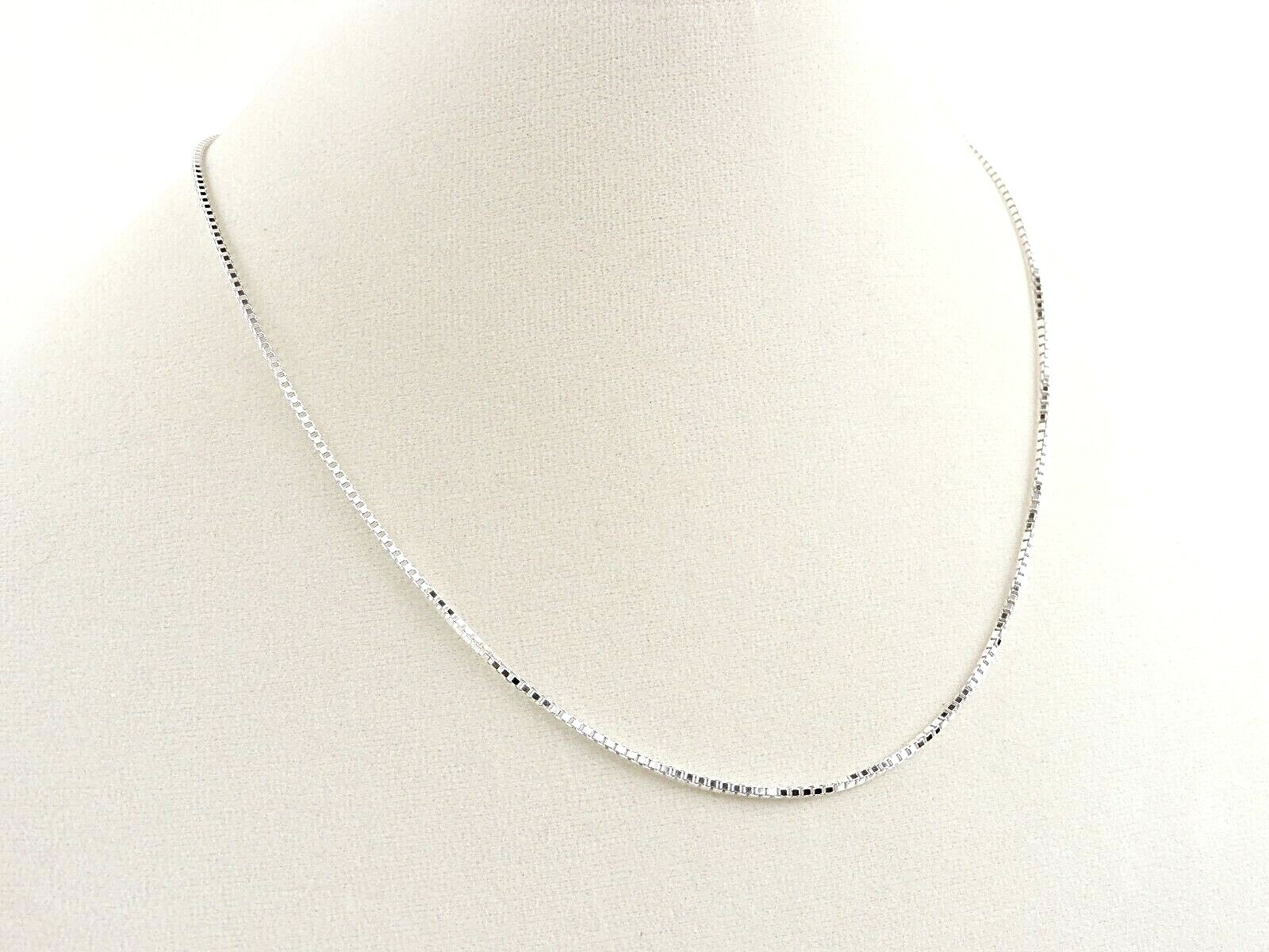 Sterling Silver 1.6 mm Box Chain Necklace 16″ – 30″ – Free Gift Packaging