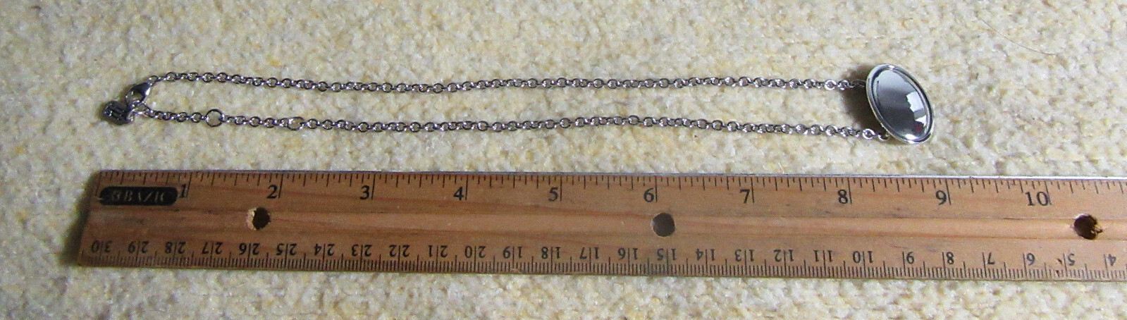 James Avery 925 Silver Engravable Oval Pendant Necklace 15-17 Inches Adjustable