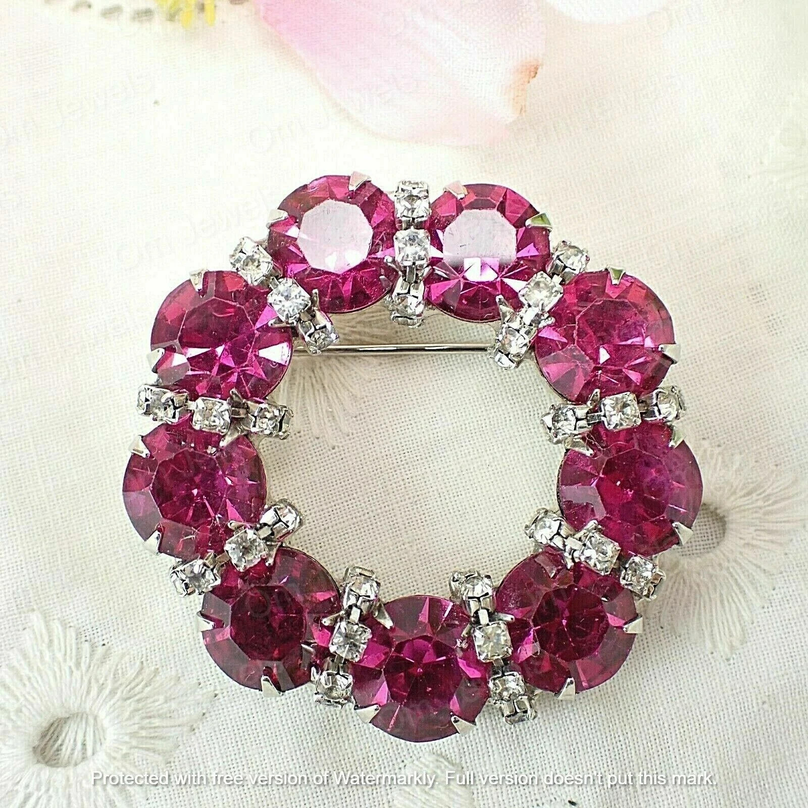 Fashionable 2.50Ct Round Cut Red Ruby Diamond Circle Pendant 14K White Gold Ove