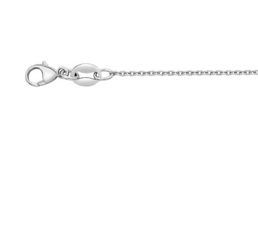Platinum 16″ Oval Cable Link Pendant Chain/Necklace 0.97 mm 2 grams