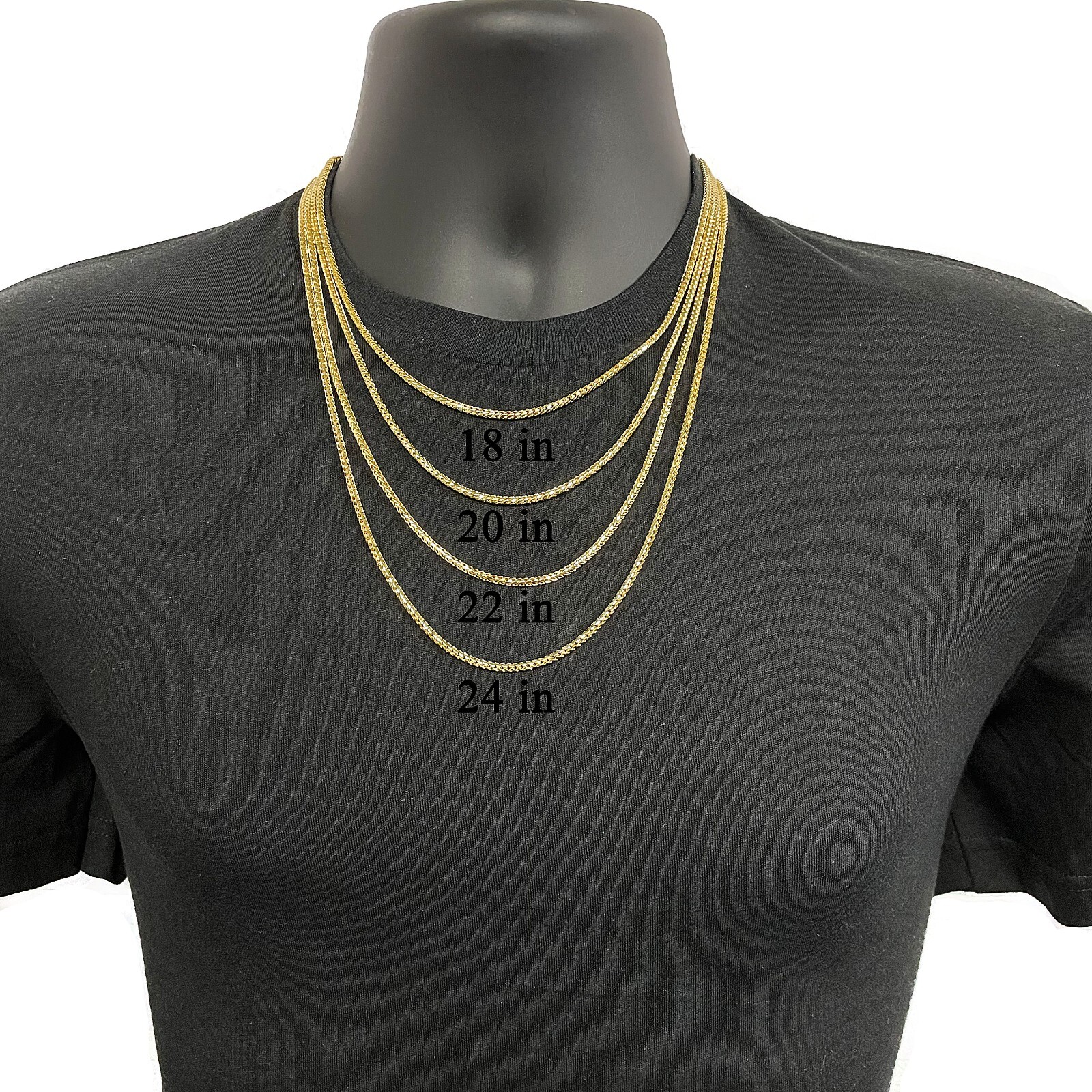 Italian 14k Yellow Gold Solid Diamond Cut Franco Chain Necklace 20″ 2.5mm 19.2g