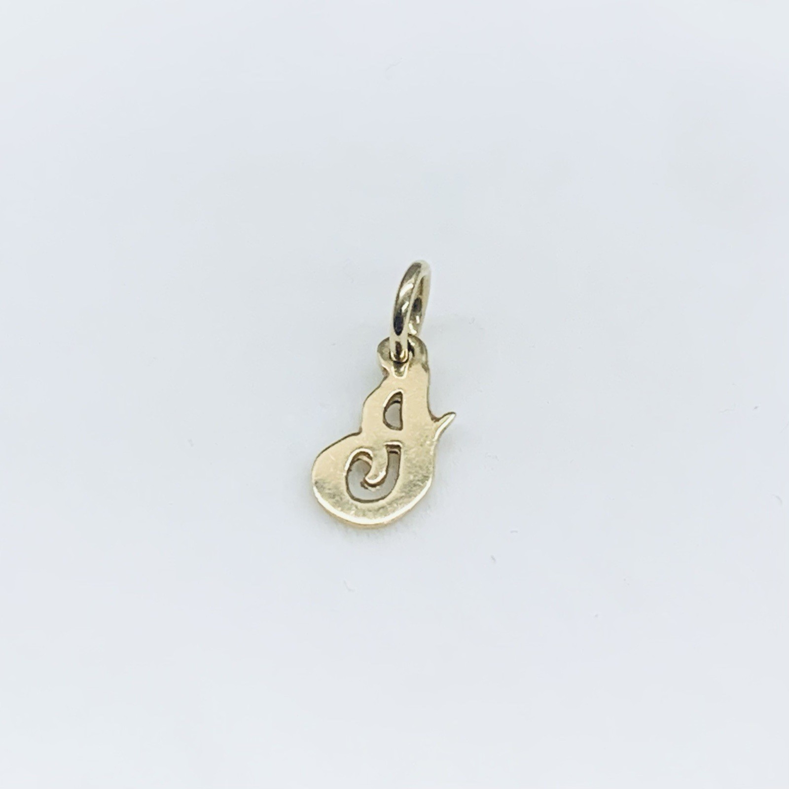 14k Yellow Gold Letter J Initial Alphabet Pendant Charm