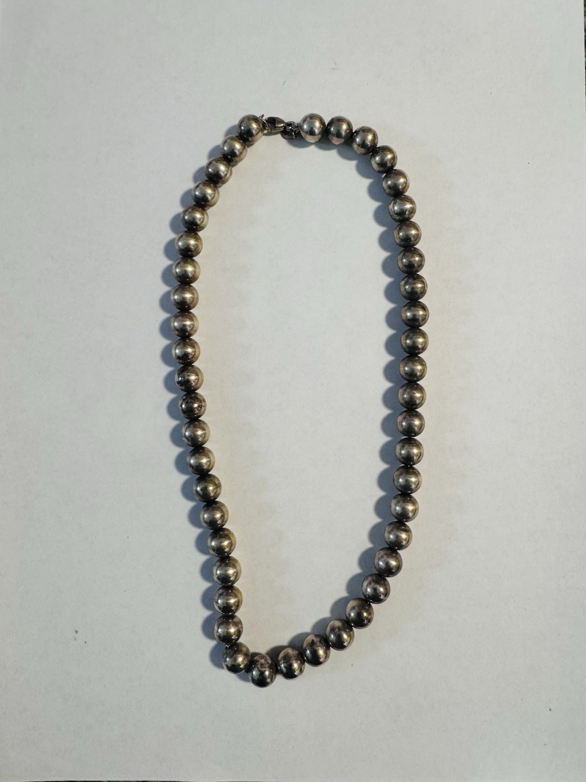 Tiffany & Co. Sterling Silver 925 Beaded Ball Chain Necklace Lobster Clasp