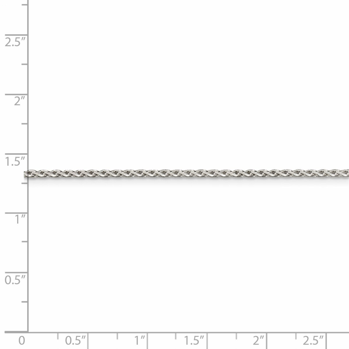 Sterling Silver D/C Spiga Chain 16″, 18″, 20″, 22″, 24″, 26″, 28″, 30″ Lengths