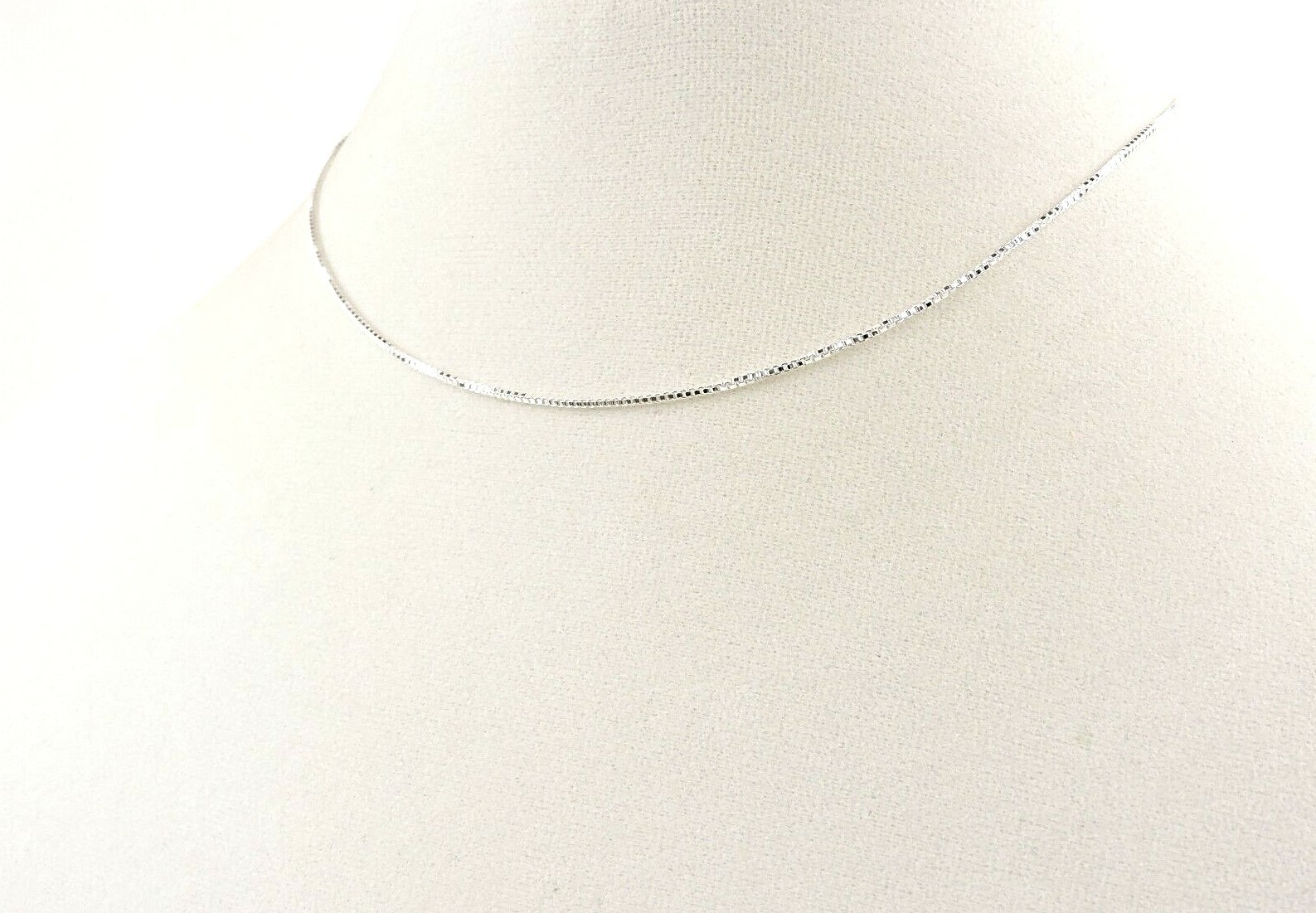 Sterling Silver 1 mm Box Chain Necklace 16″ -24″ – Free Gift Packaging