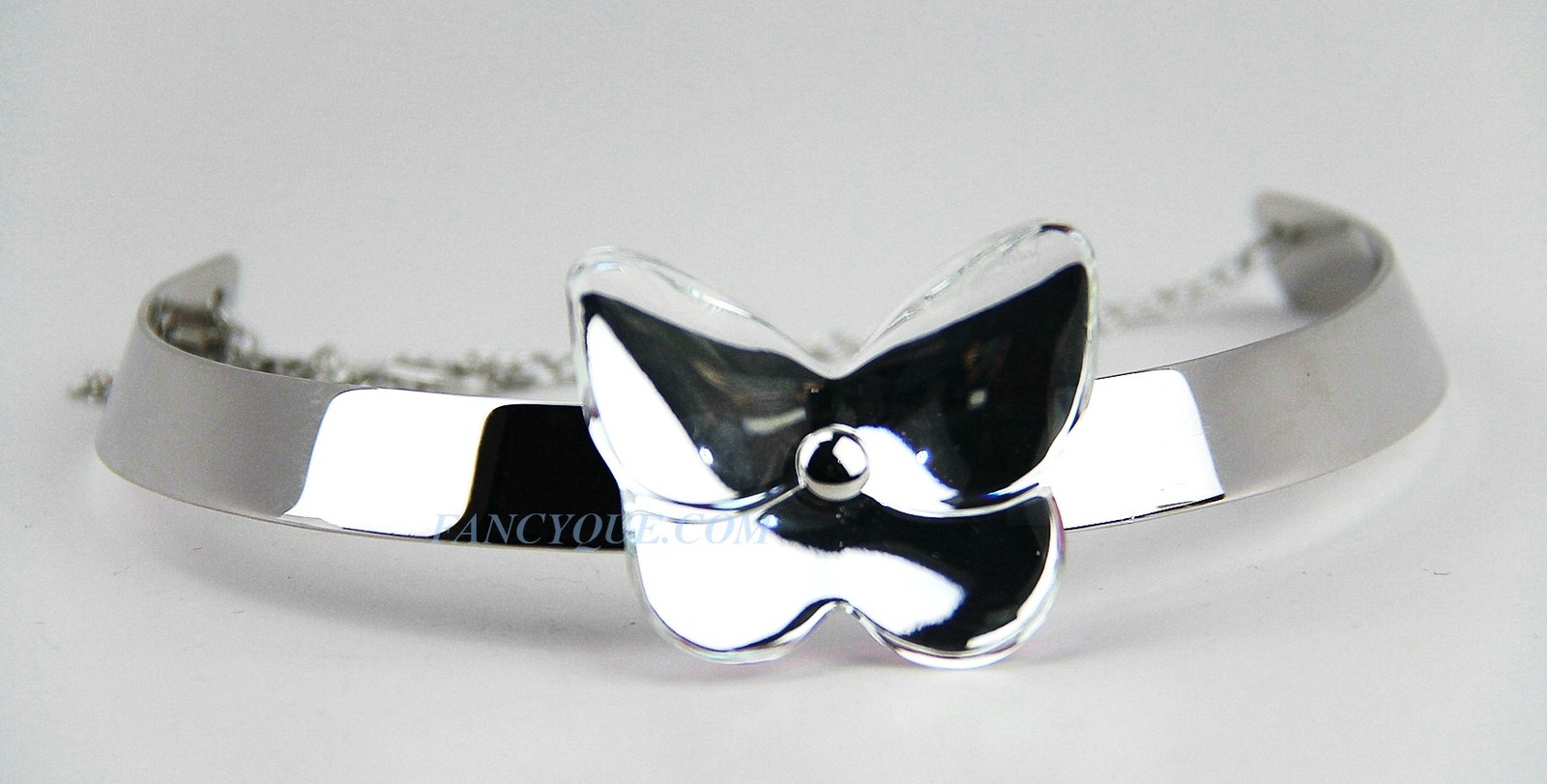 BACCARAT JEWELRY PAPILLON CLEAR MIRROR FLEXIBLE NECKLACE NEW FRANCE