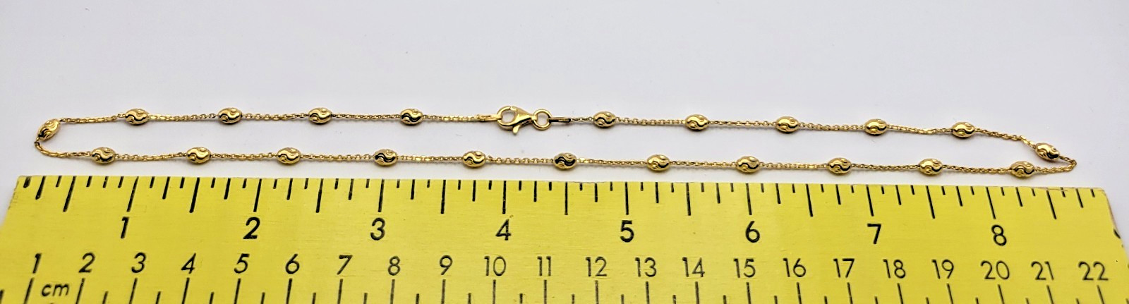 ShopLC Italian 14K Gold Over Sterling Silver Moon Cut Oval Bead Station Necklace