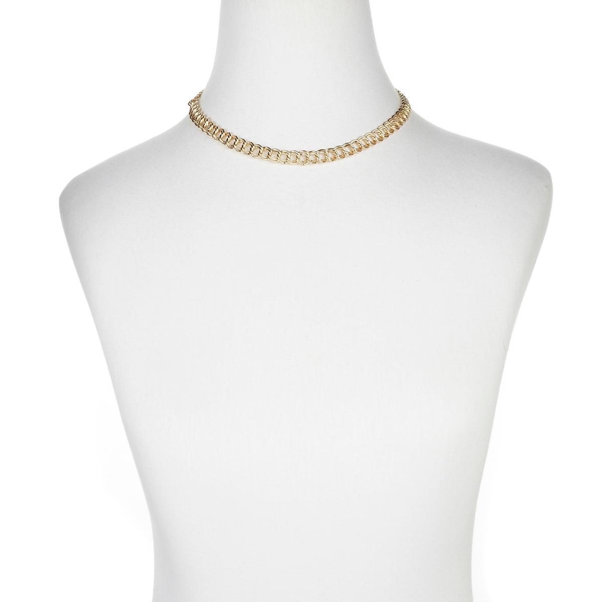 18″ Technibond Double Curb Circle Chain Necklace Platinum Clad Silver HSN
